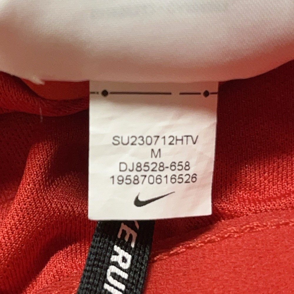 Nike Dri Fit Womens Lined Running Shorts M Red Drawstring 4" Lacrosse Zip Pocket - Picture 11 of 14
